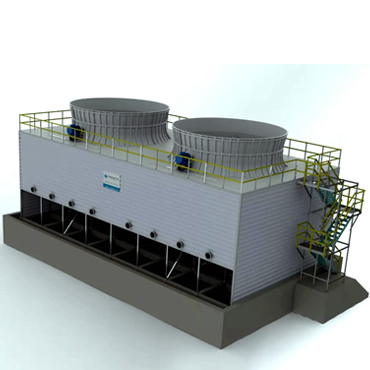 CLG（C）钢结构中空逆流式工业冷却塔展示